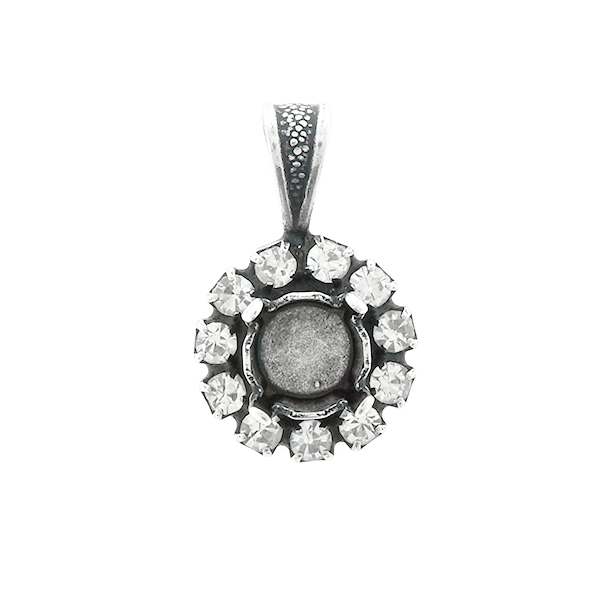 29ss stone setting with SW Rhinestones Pendant base with bail