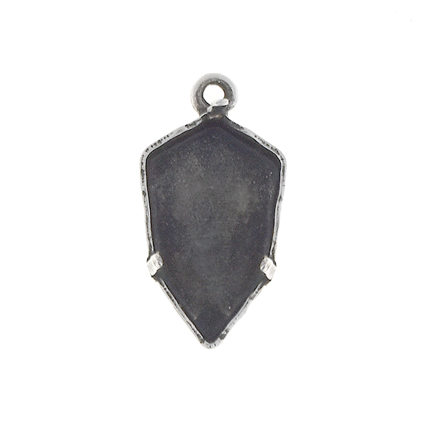 13.6x8.6mm Inverted Slim Trilliant Empty stone setting Pendant base with one top loop
