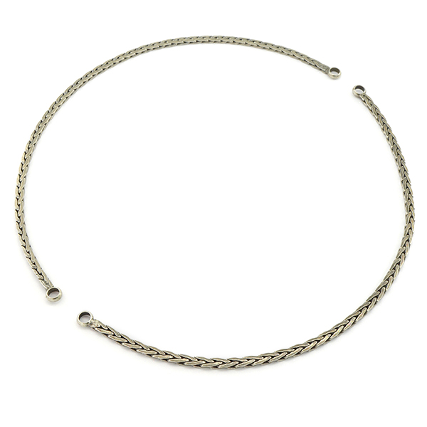 45cm 3.5mm Flat snake chain with soldered loops - 2 parts/pack