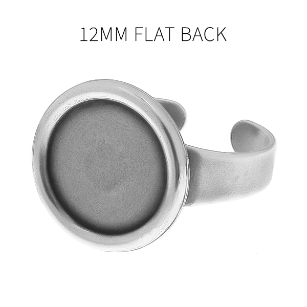 12mm Flat back setting adjustable ring base