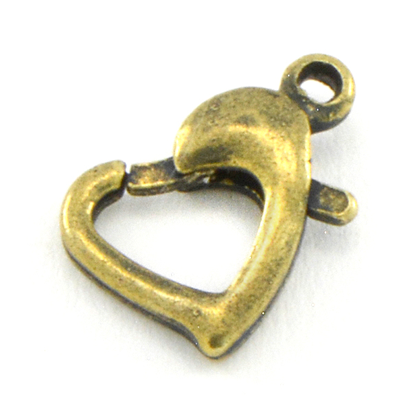 12mm Jewelry Heart Lobster Clasp - 5pcs pack