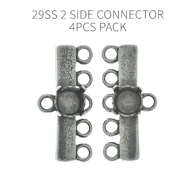 Metal casting 2 side connector base - 4pcs pack
