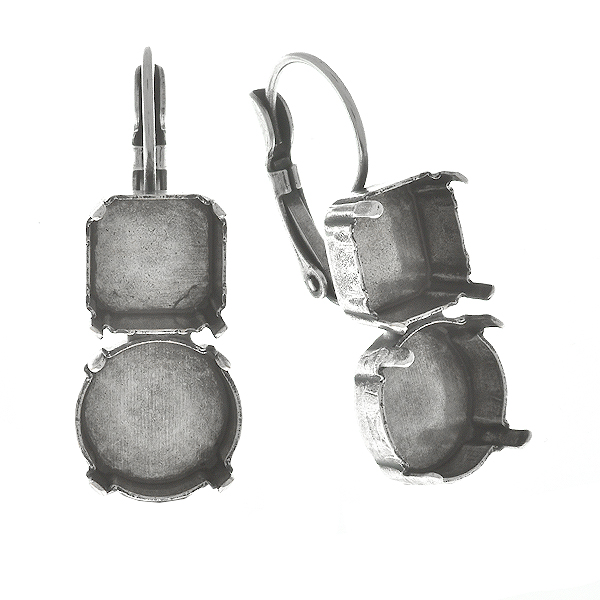 10mm Imperial and 12mm Rivoli 2 settings Lever back Earring bases
