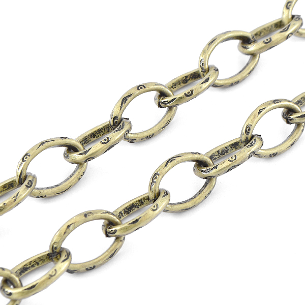 15x10mm Oval link Chain with Stamp marks