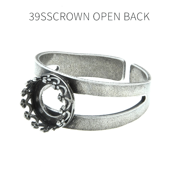 39ss Crown open back setting Double rows Adjustable ring base