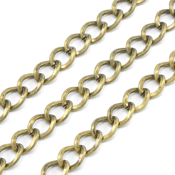 9x7mm Wave Oval link chain