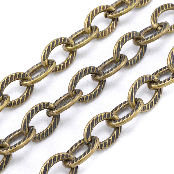 14x10mm oval textured chain