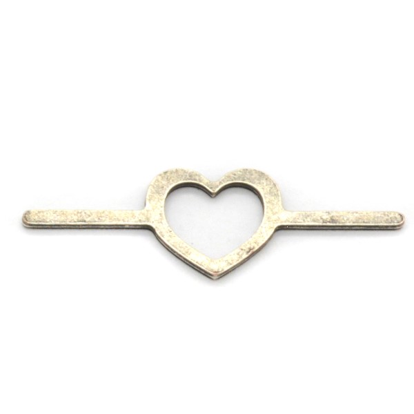 Heart shaped jewelry connector - 5pcs pack