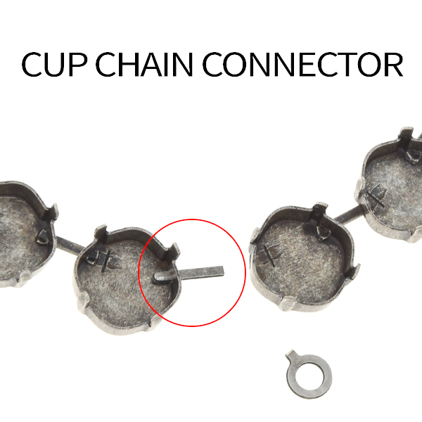 14.7mm Connector with loop for Jewelry Cup chain - 20pcs pack