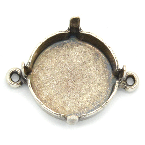 14mm Rivoli Pendant base with two side loops