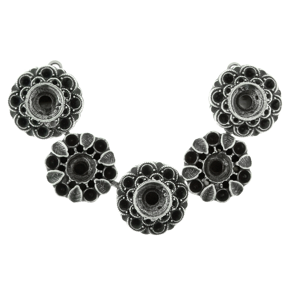 24ss,14pp and 29ss Metal casting Flower elements Centerpiece for Necklace base
